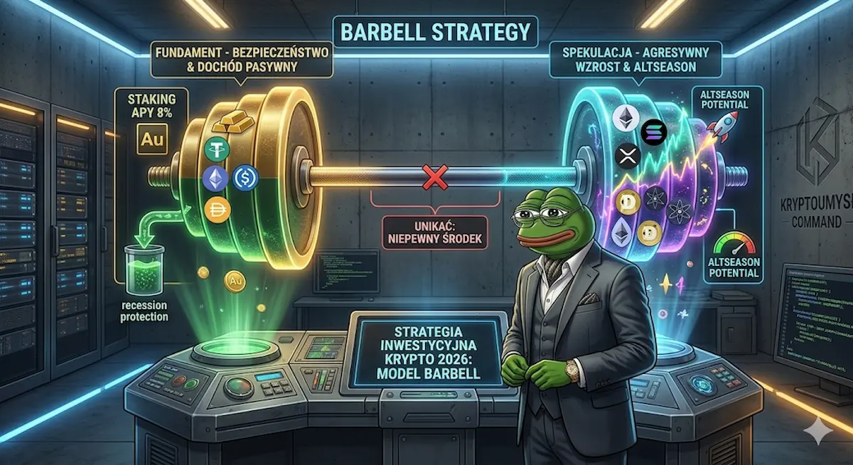 Strategia inwestycyjna krypto - Pepe analityk wyjaśnia model Barbell w nowoczesnym bunkrze