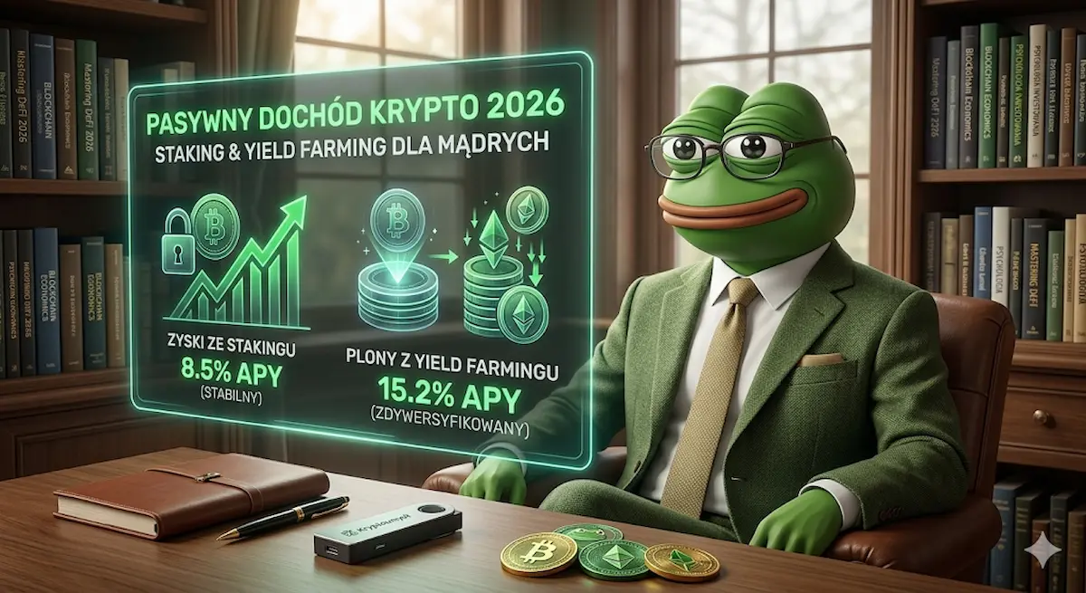 Pasywny dochód w krypto - Pepe ekspert kontroluje staking i yield farming w